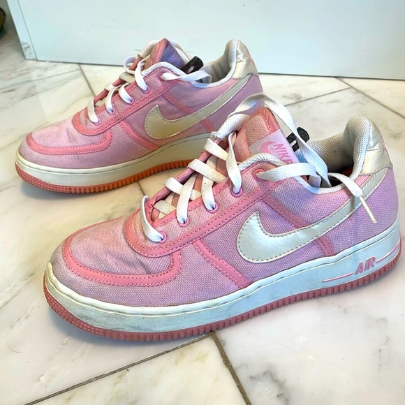 Nike Shoes - Nike Air Force One pink canvas sneaker